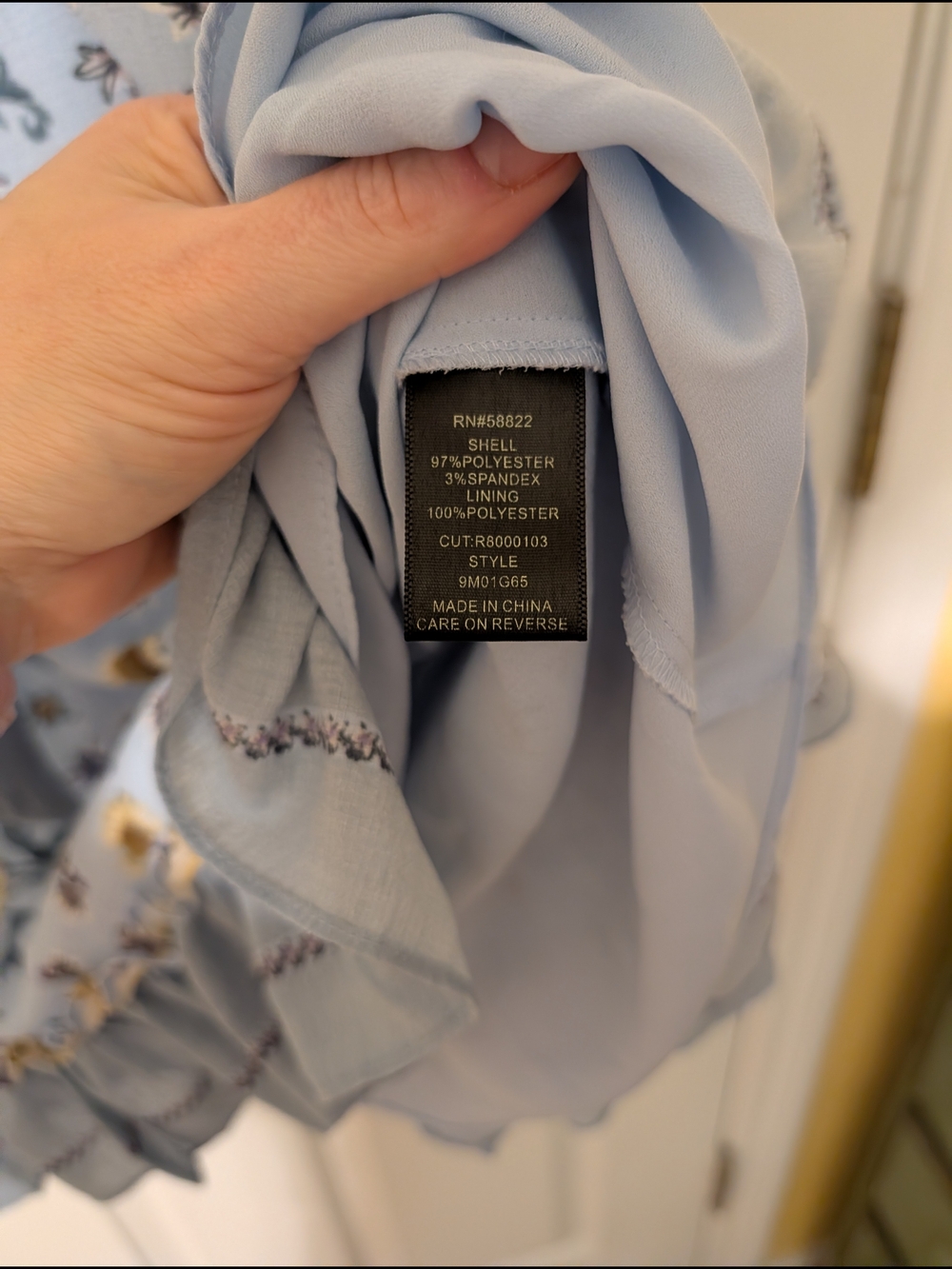 Max Studio Light Blue Floral Mini Dress - Picture 6 of 7